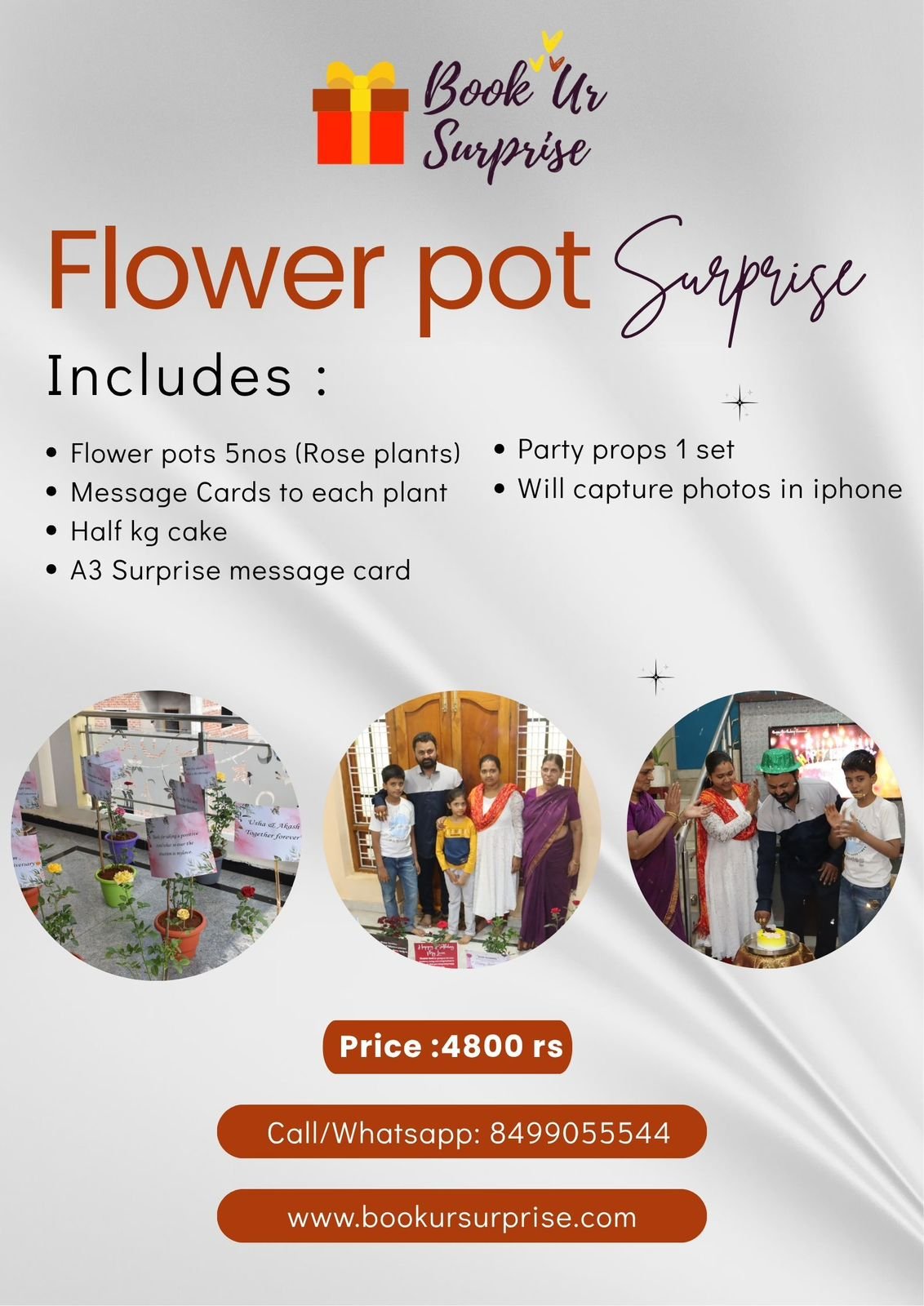 Flower pot Surprise package by Book UR Surprise